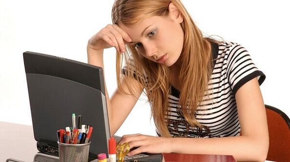 El trabajo sedentario como causa de osteocondrosis de la columna.